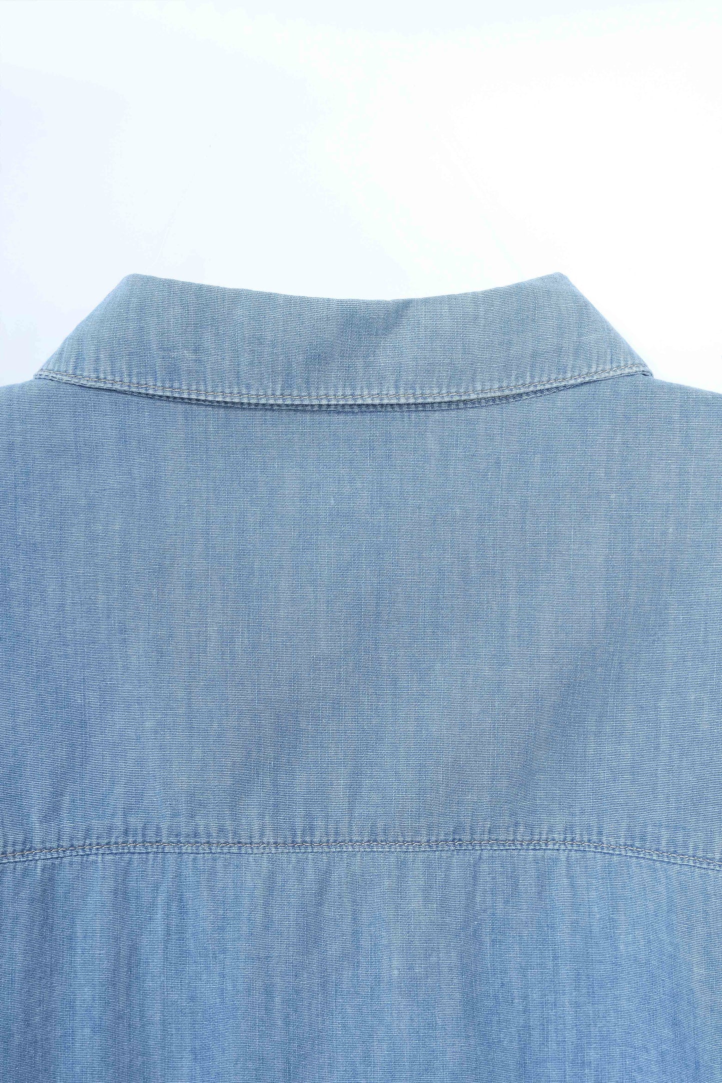 Relaxed Drape Denim Shirt Light Blue