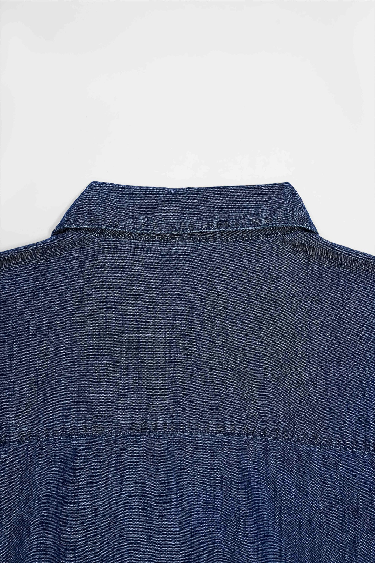 Relaxed Drape Denim Shirt Dark Blue