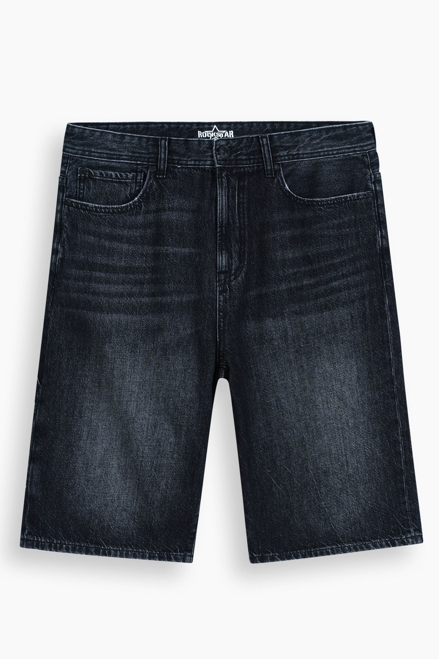 Baggy Denim Carpenter Shorts Black