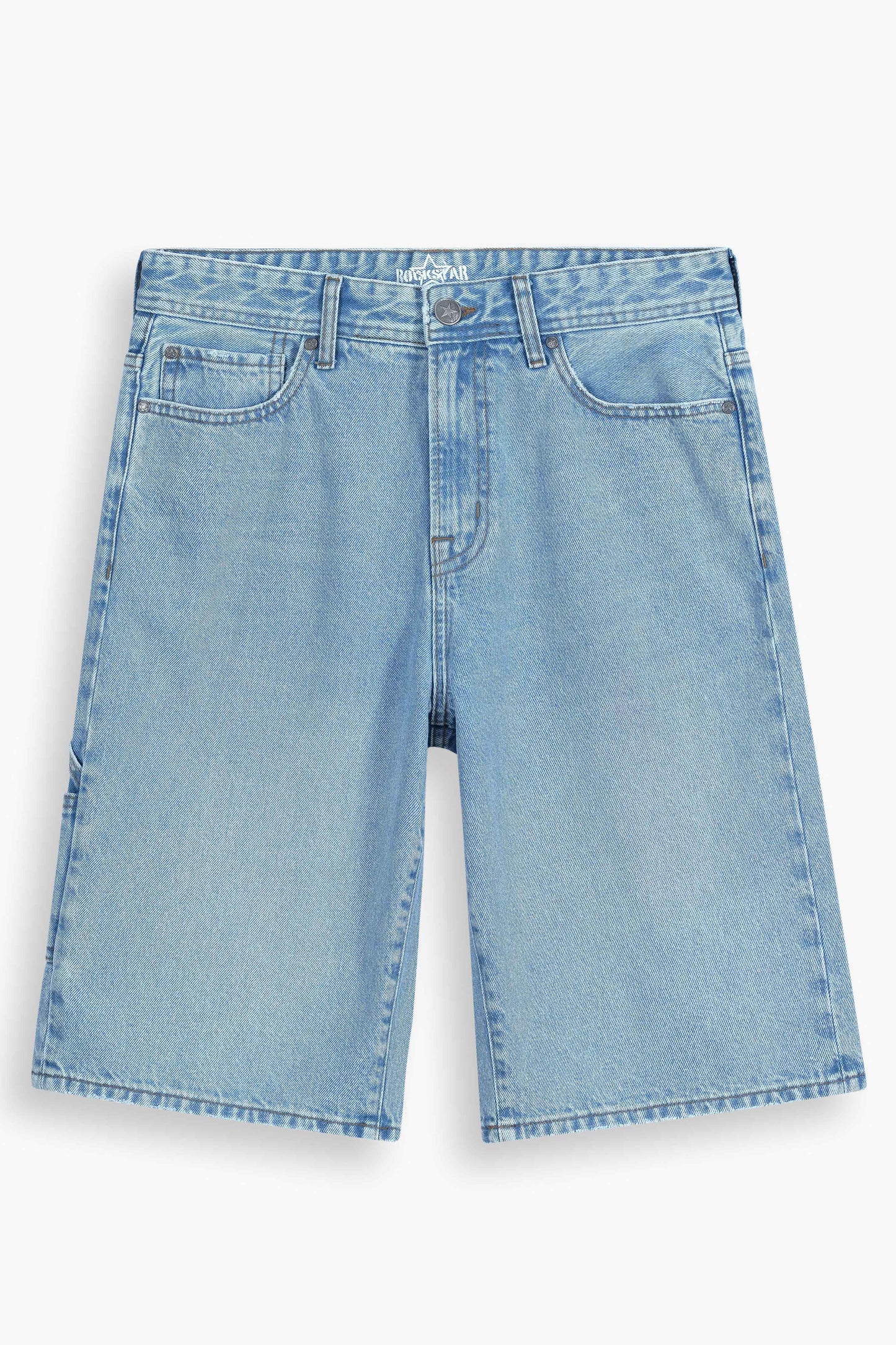 Baggy Denim Carpenter Shorts Light Blue