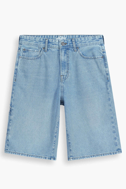 Baggy Denim Carpenter Shorts Light Blue