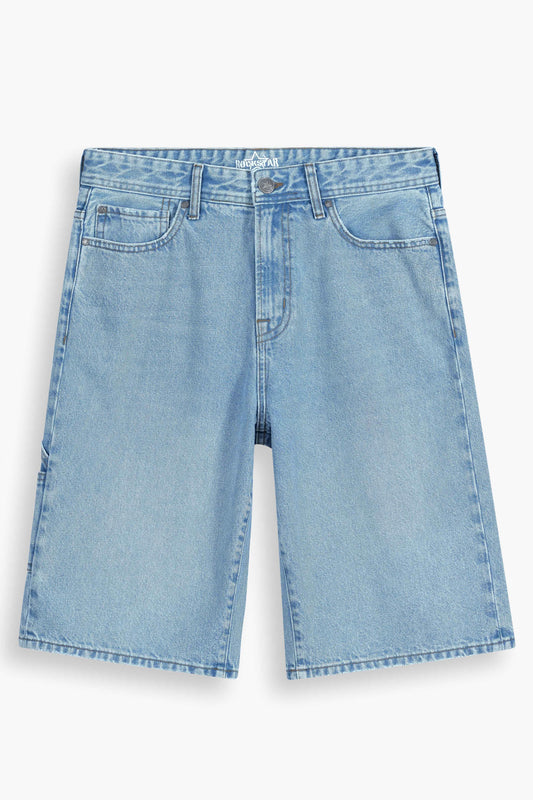 Baggy Denim Carpenter Shorts Light Blue