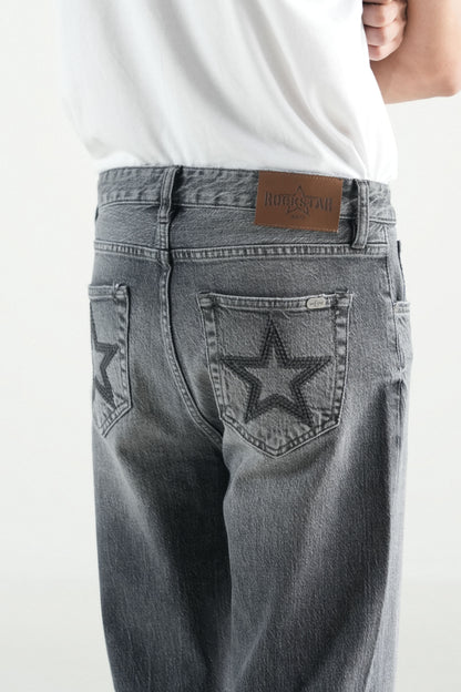 Charcoal Flare Fit Jeans