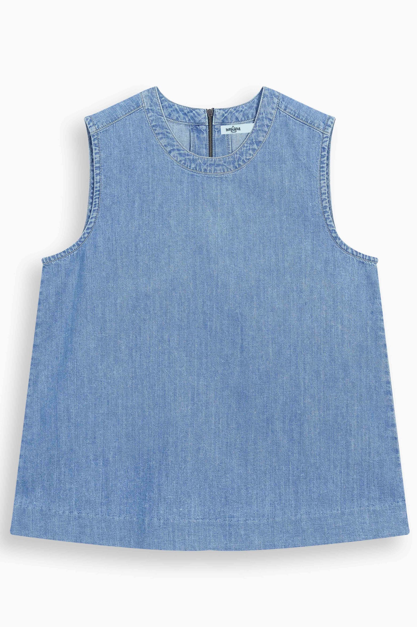 Sleeveless Denim Tank Top  Light Blue