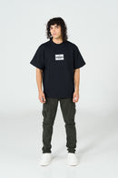 Drop Shoulder Black Tee