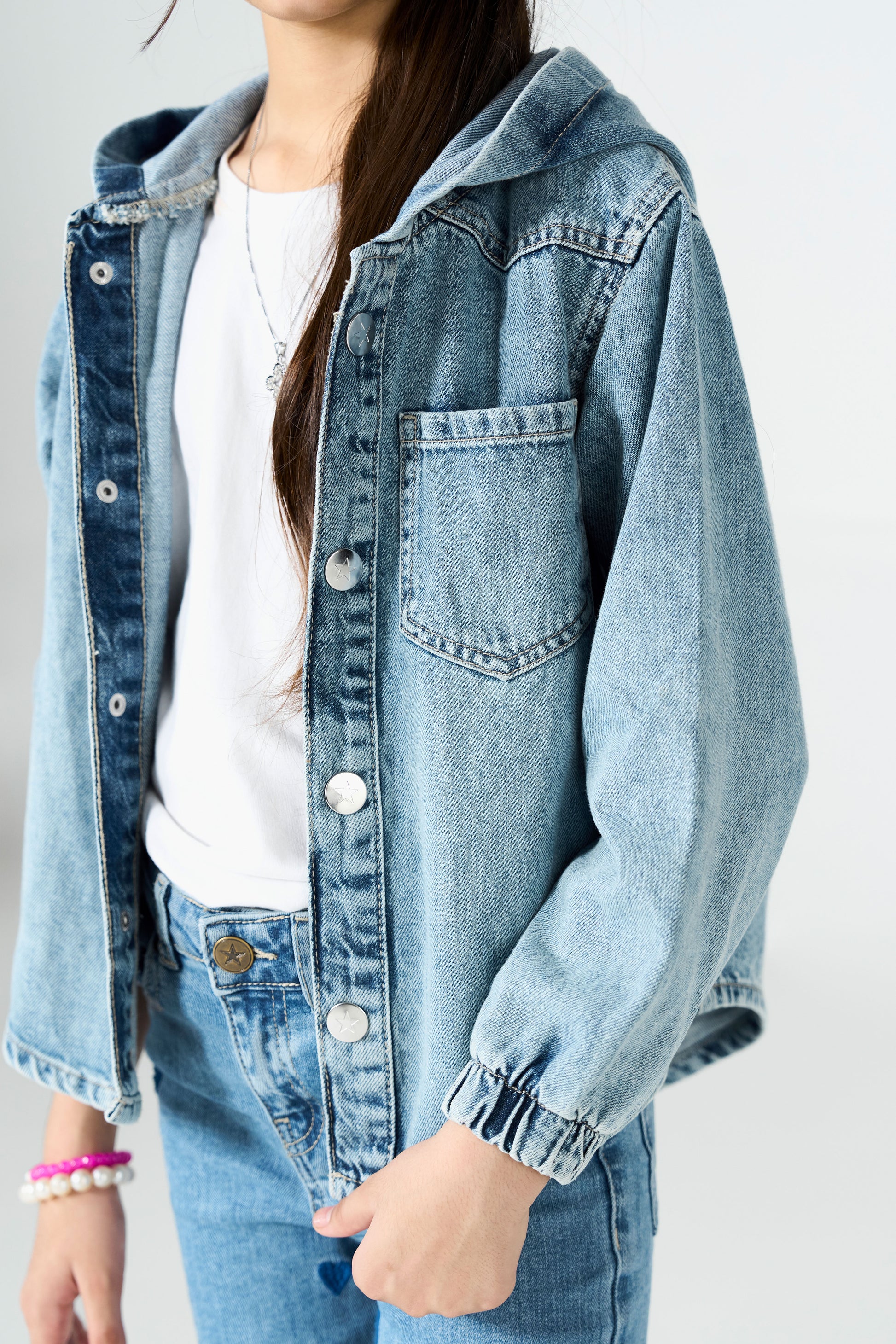 Classic Denim Hoodie shop at Rockstar Jeans