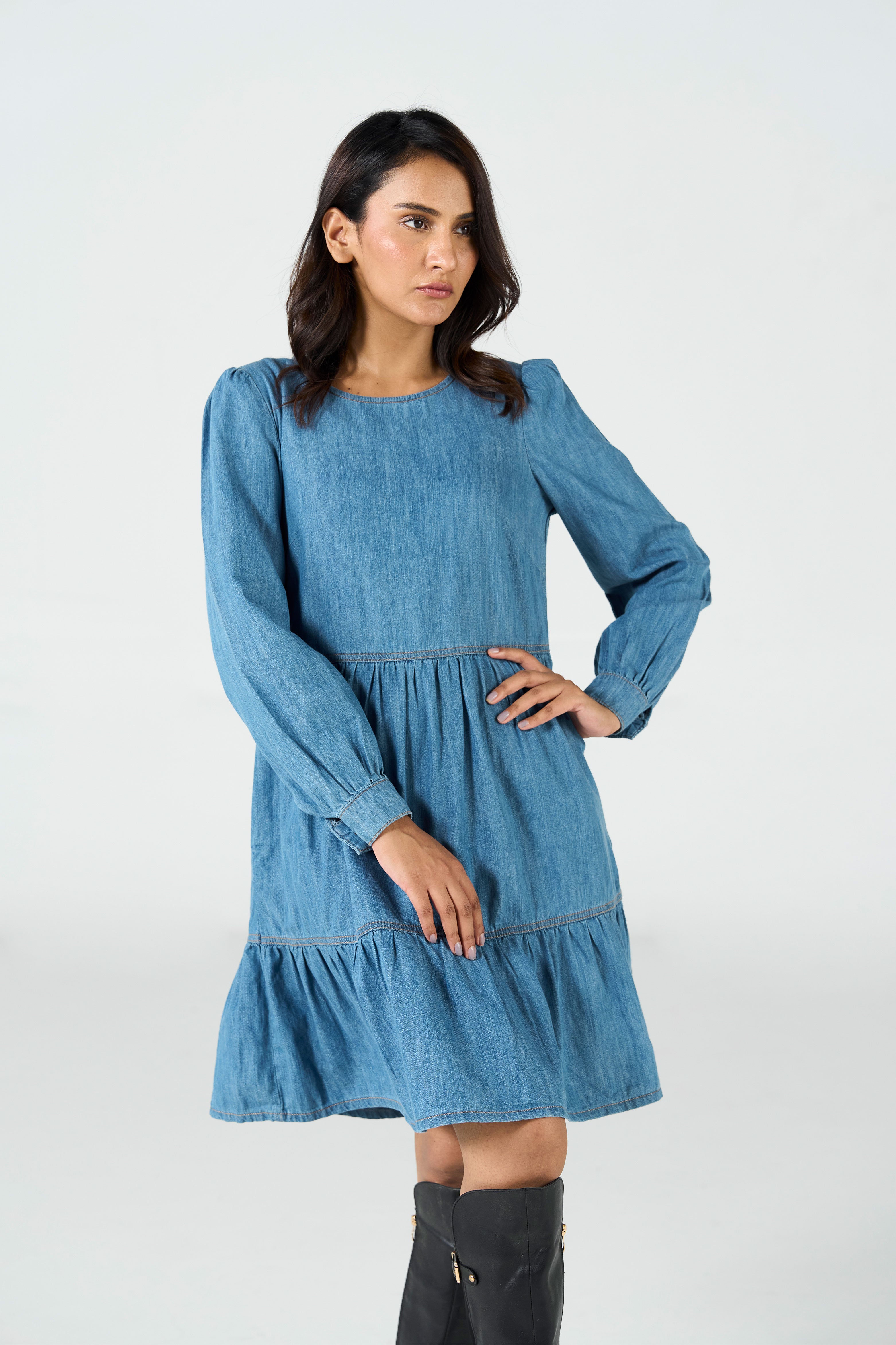 Limited Denim Dress Mid Wash – Rockstar Jeans