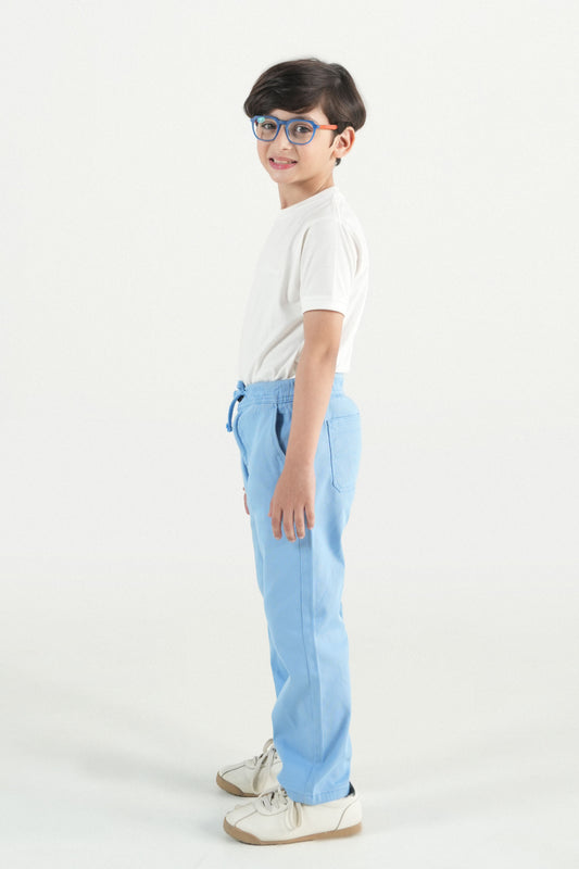 Light blue Drawstring Trousers