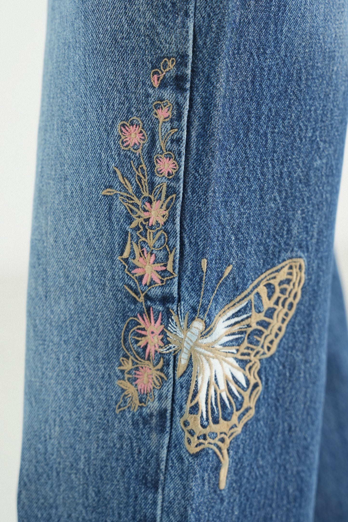 Wide Leg Butterfly Jeans