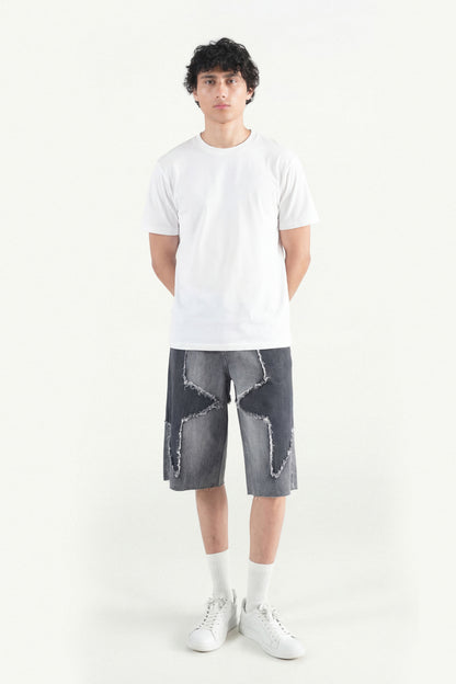 Star Dark  Patch Jorts