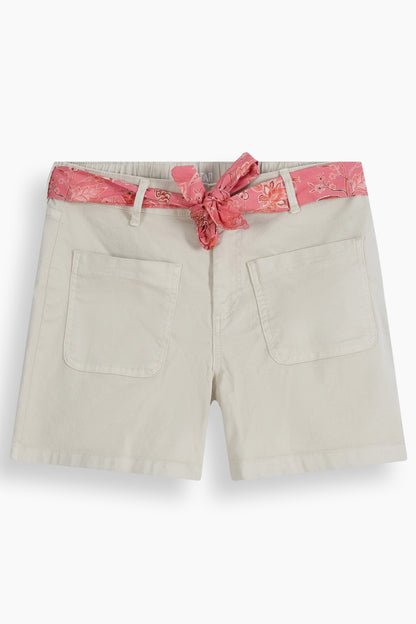 Stretch Patch Pocket Shorts Beige