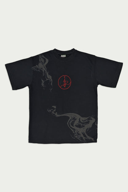 Smoky Print With Embroidery  Oversized T-Shirt shop at Rockstar Jeans