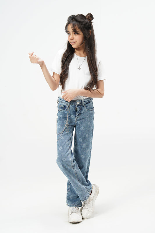 Kiss Lips Straight Jeans