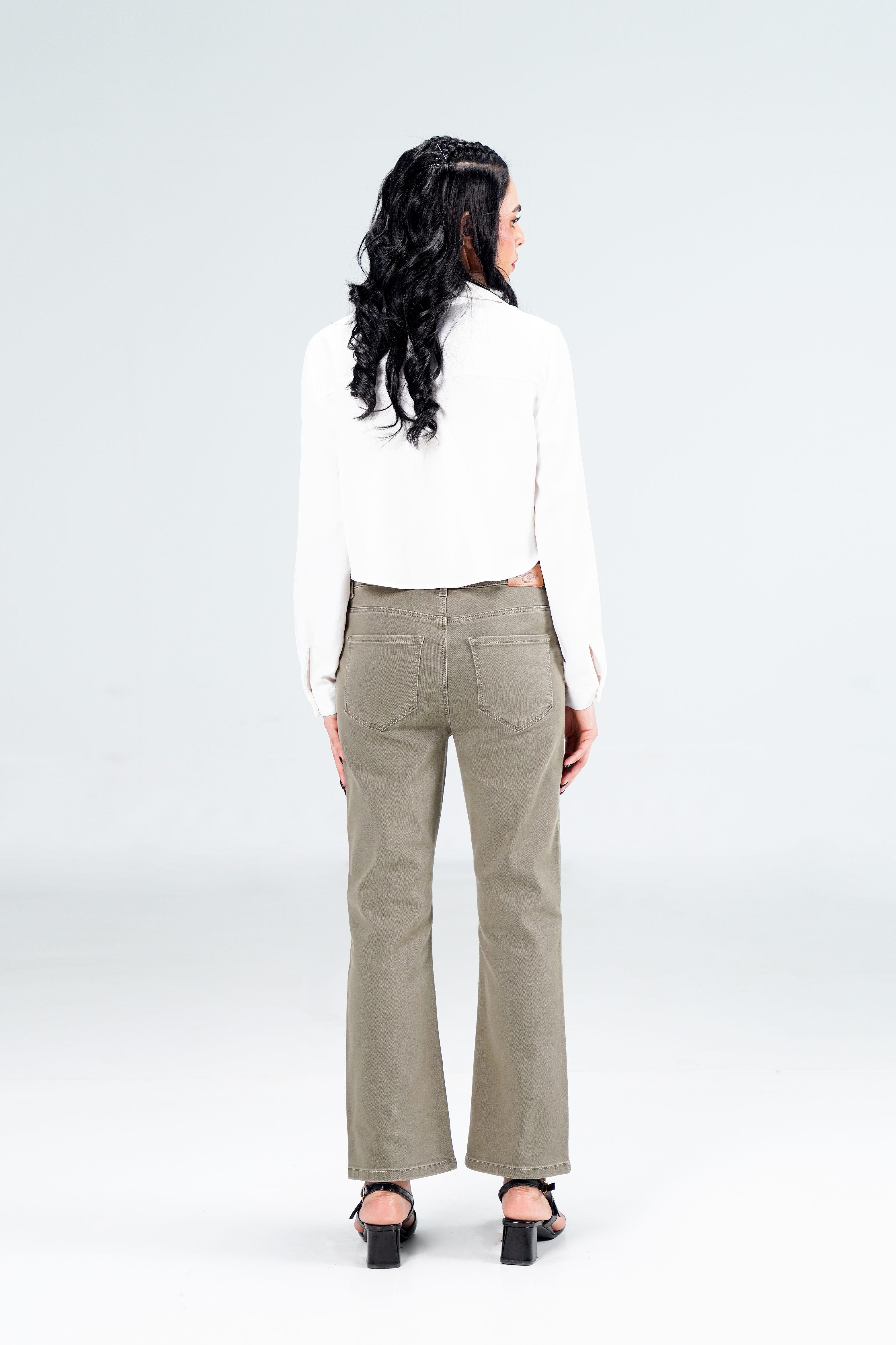 Green Bootcut Pant