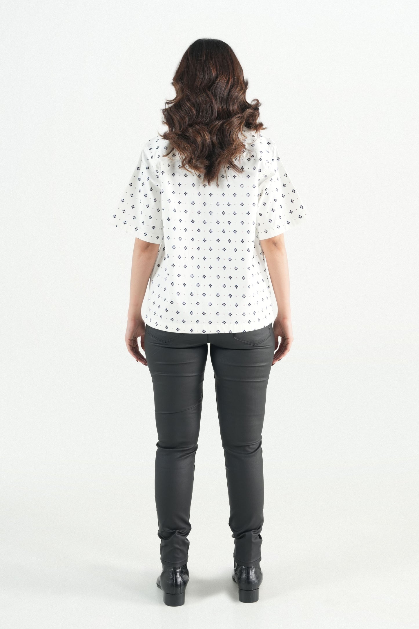 Hawaiian Floral Printed  White Shirt