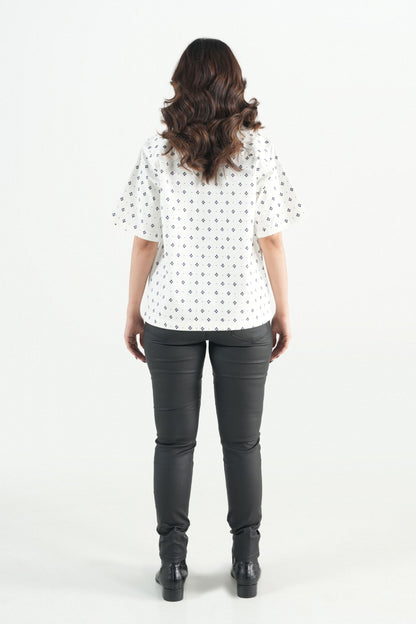 Hawaiian Floral Printed  White Shirt