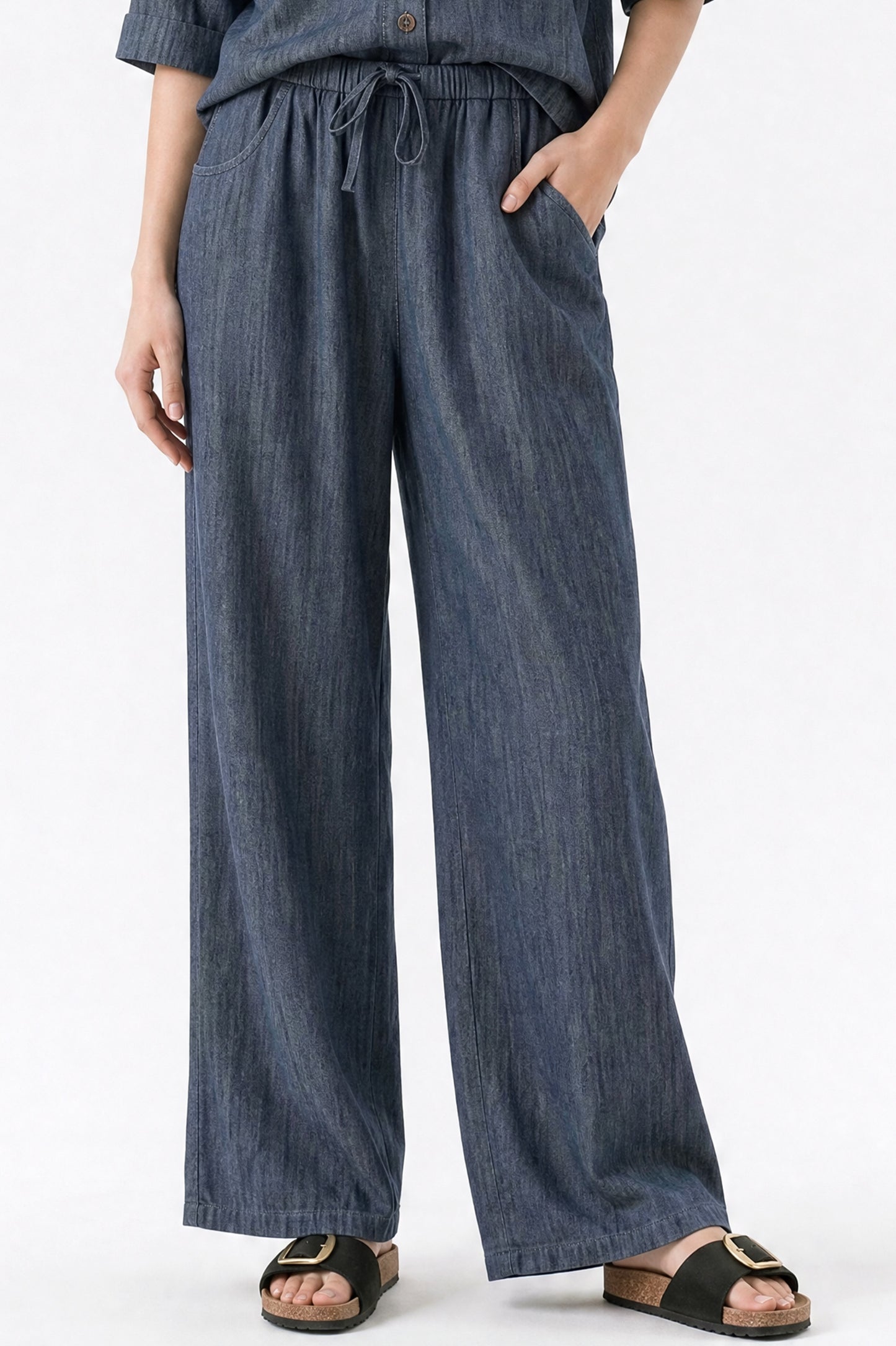 High Rise Wide Leg Trouser Jeans Grey