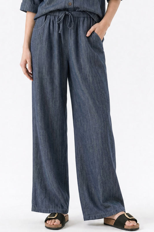 High Rise Wide Leg Trouser Jeans Grey
