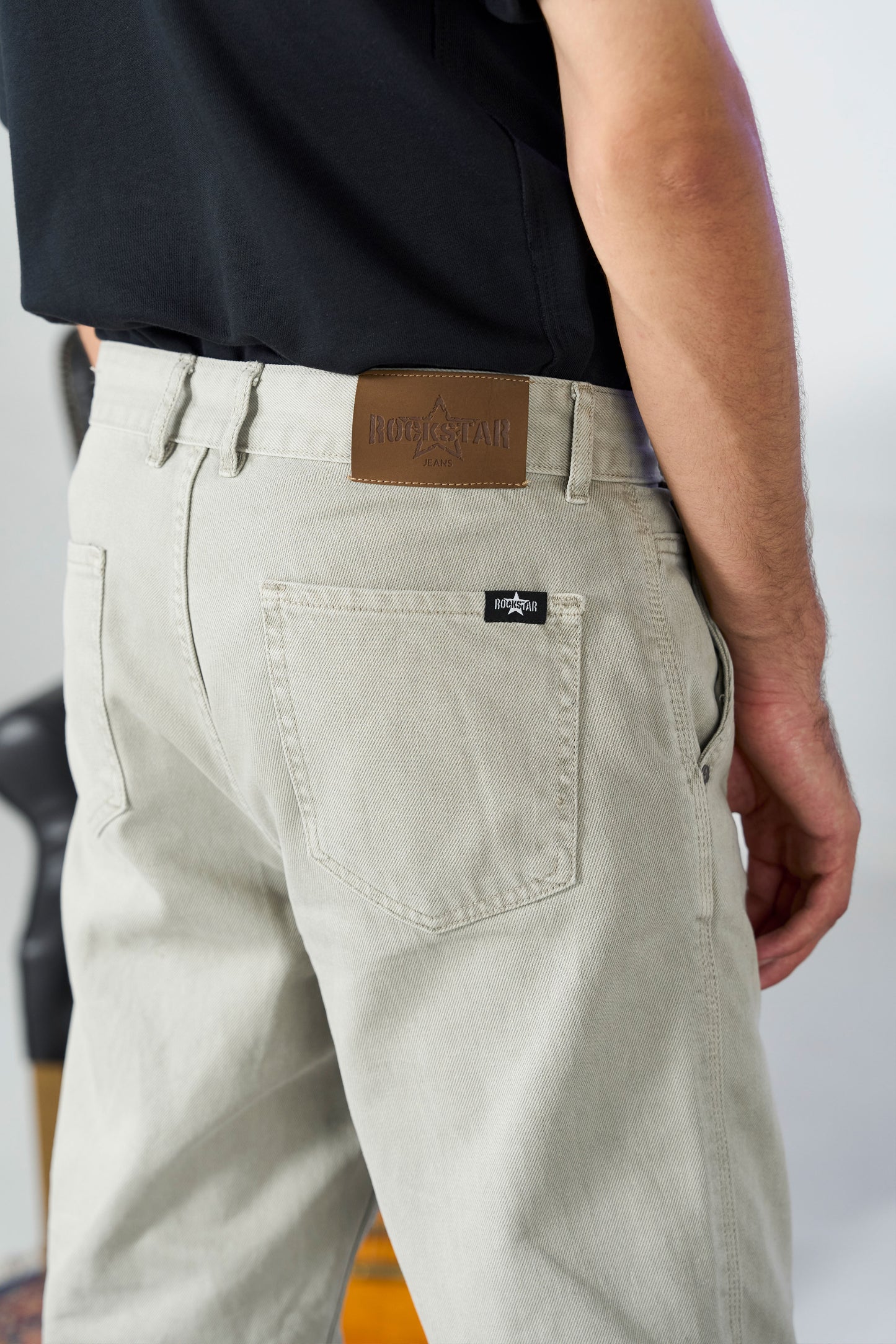 Beige Baggy Chino shop at Rockstar Jeans