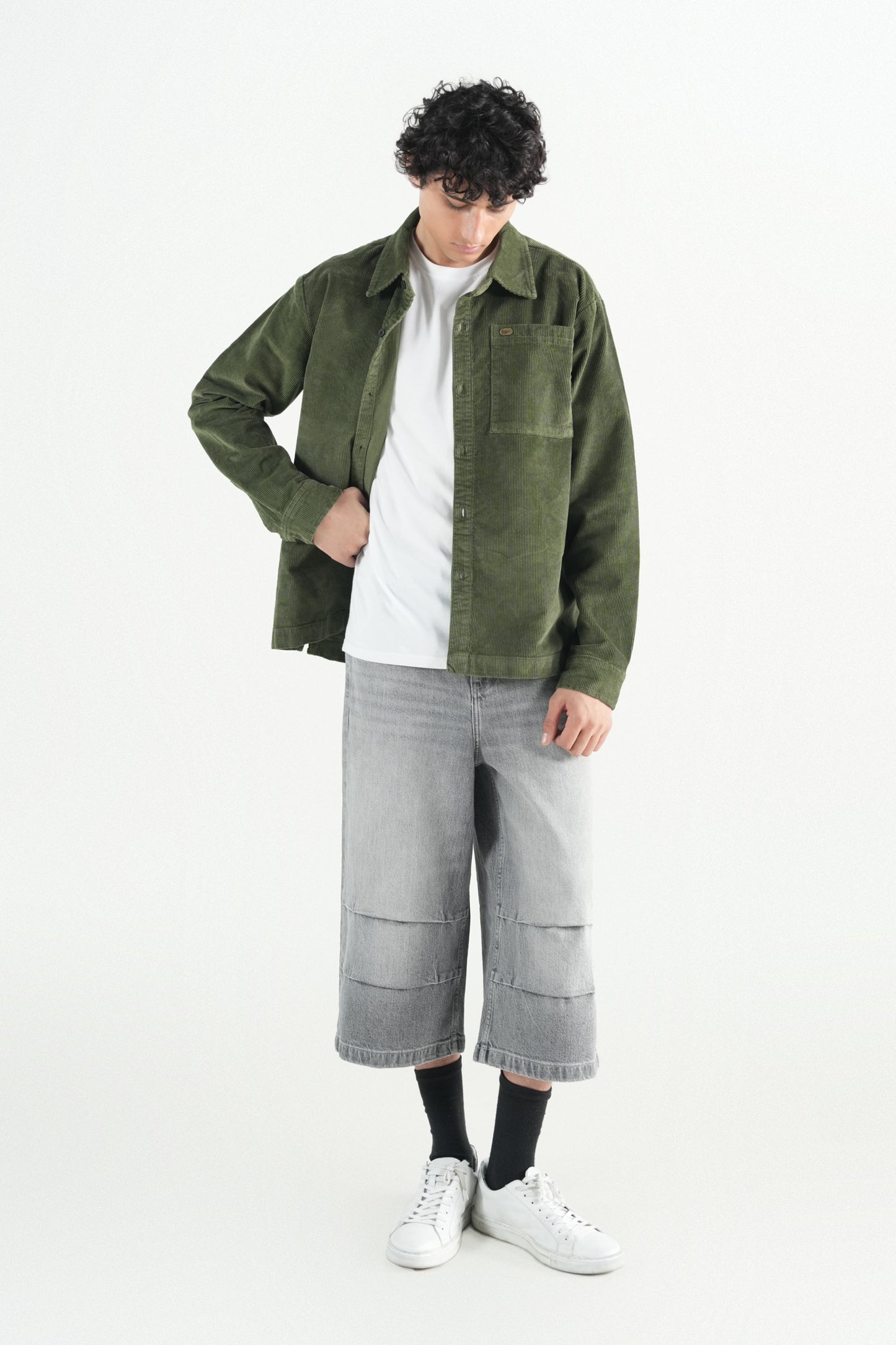 Oversized Green Corduroy  Jacket