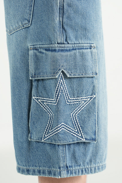 Pleated Pocket Cargo Shorts