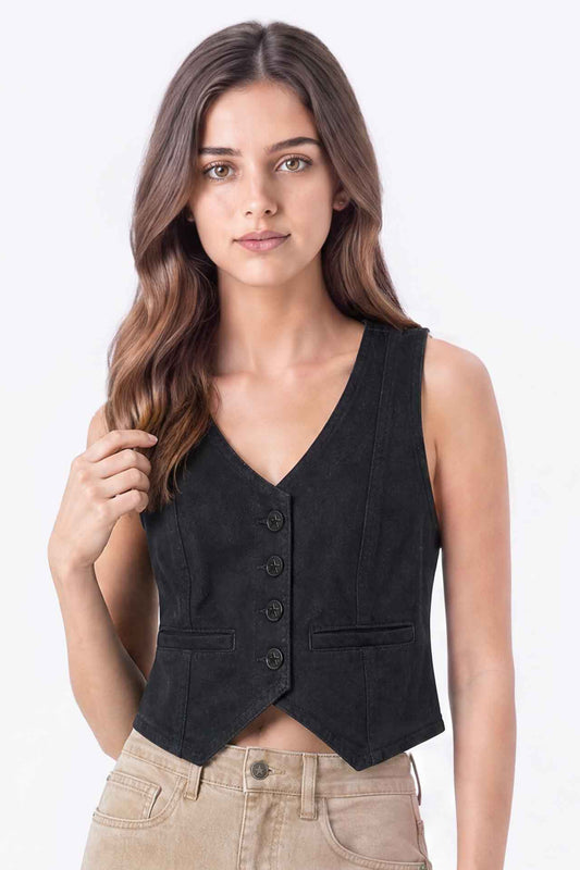 Limited Denim Vest Black