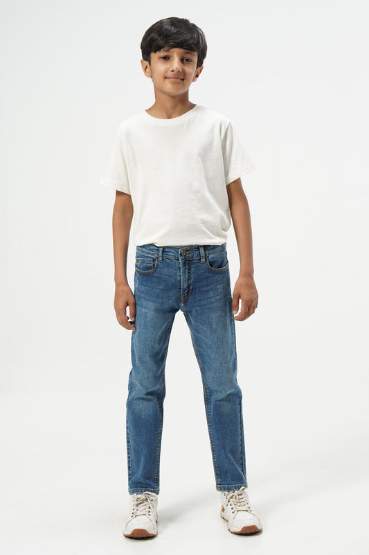 Rugged Indigo Straight Jeans
