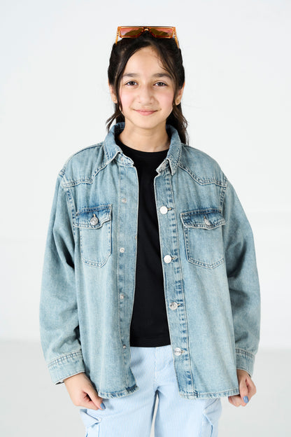 Cool Classic Denim Shirt shop at rockstar jeans