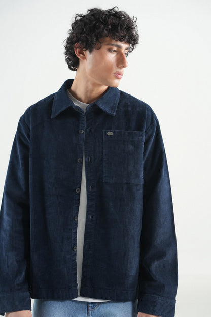 Oversized Blue Corduroy Jacket
