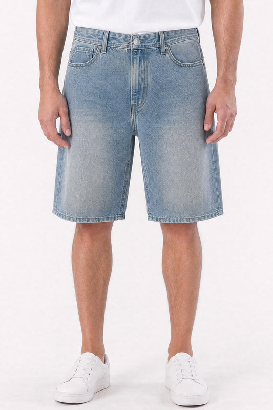Baggy Denim Carpenter Shorts Tinted