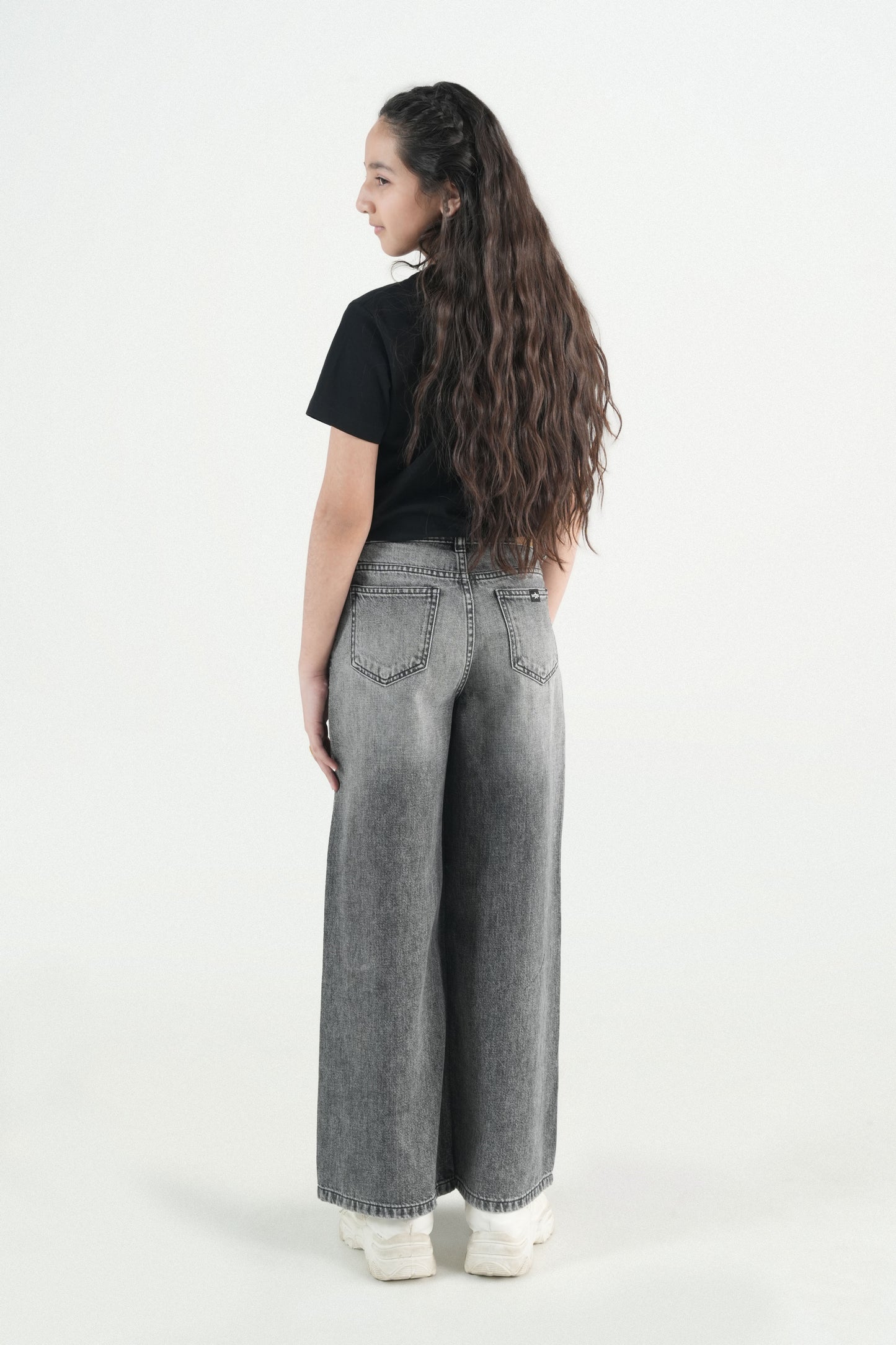 Wide Leg Jeans With Stone work