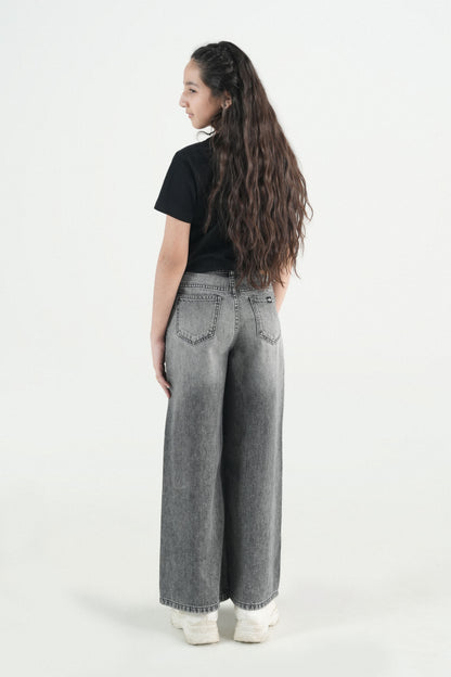 Wide Leg Jeans With Stone work