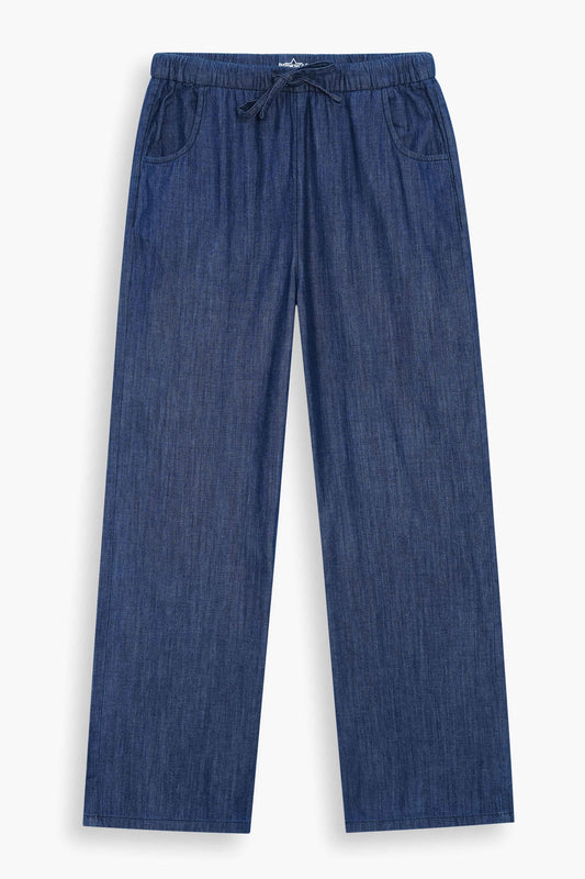 High Rise Wide Leg Trouser Jeans Dark Blue