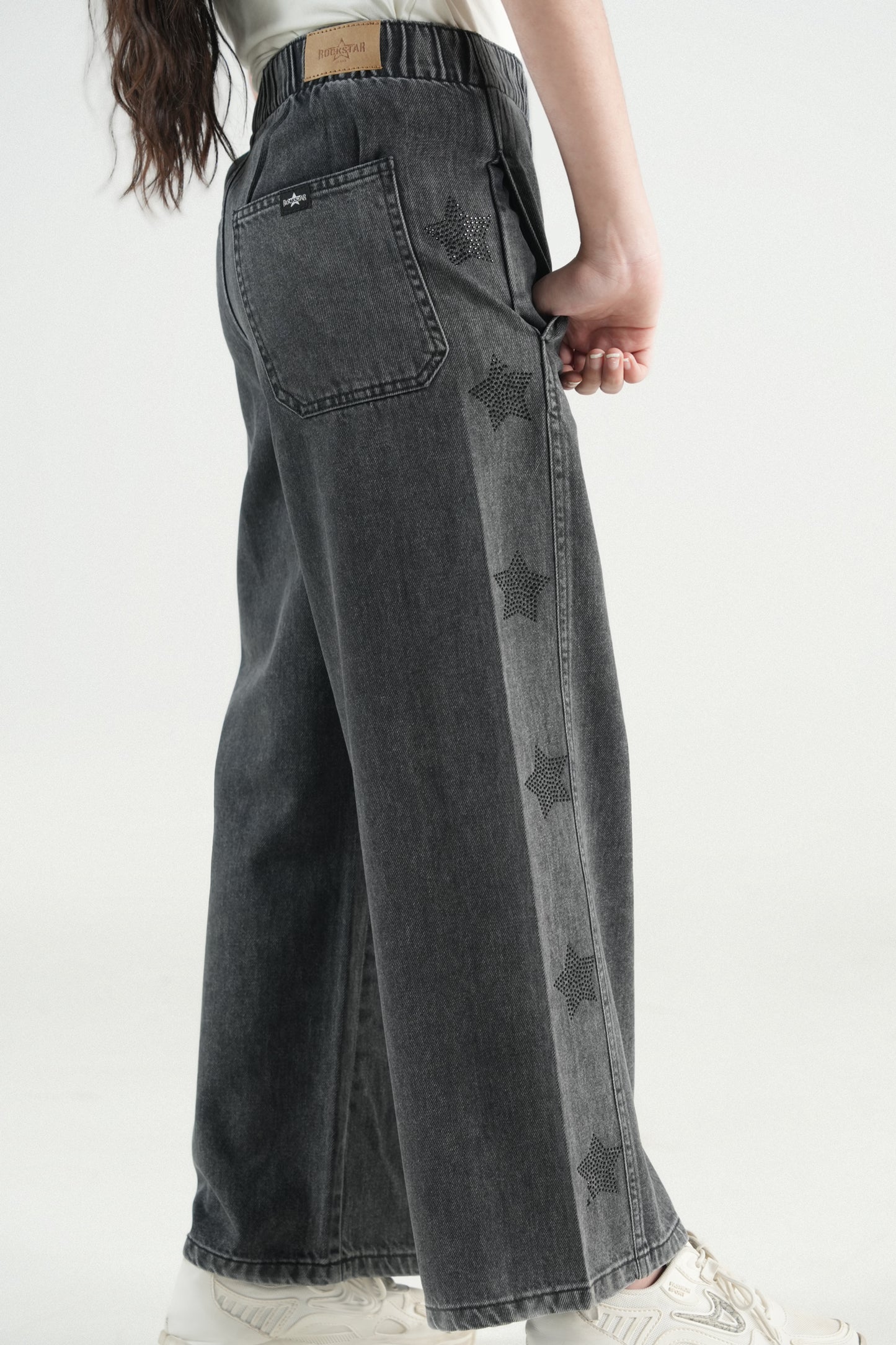 Black Star Pop Baggy Jeans