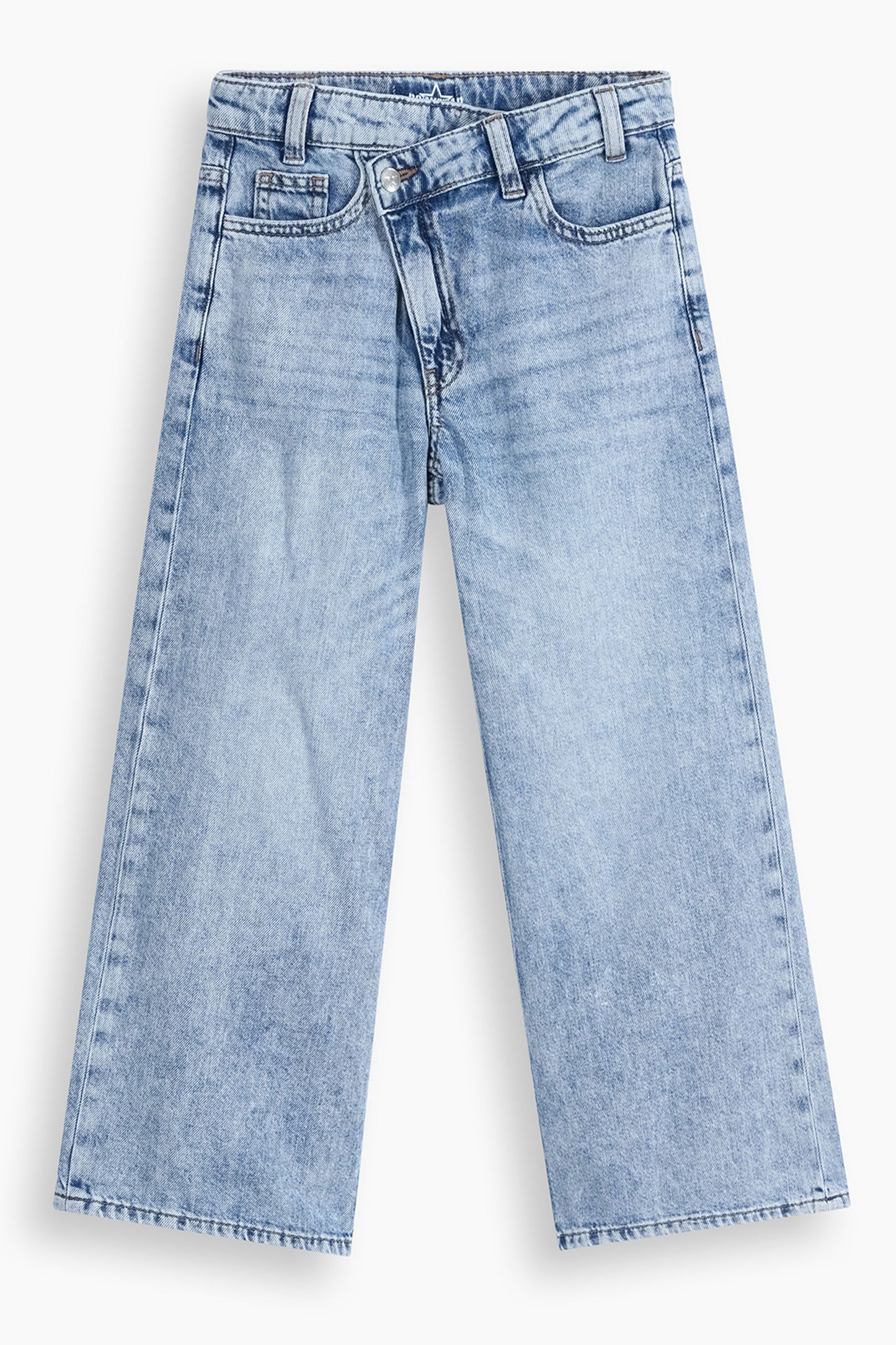 Wide Leg Cross Belt Jeans