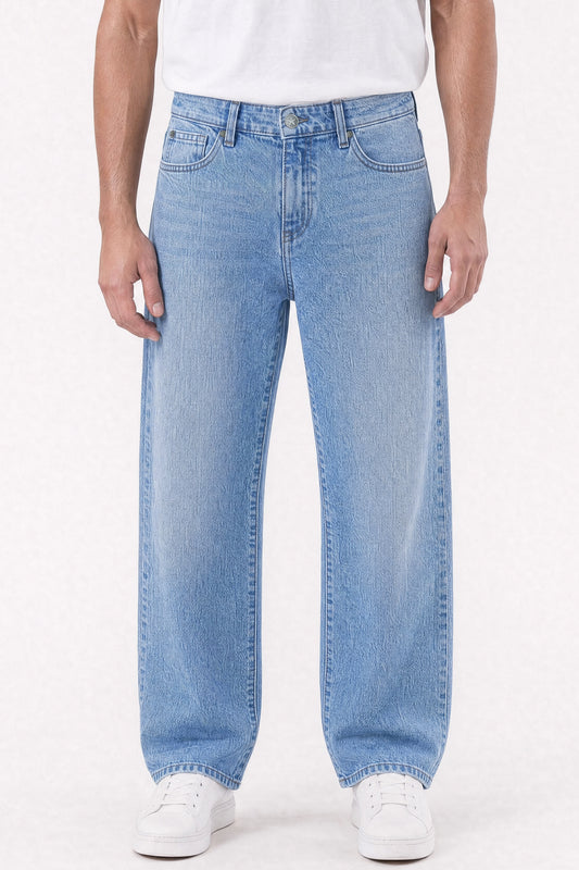 Loose Straight Fit Jeans Light Blue