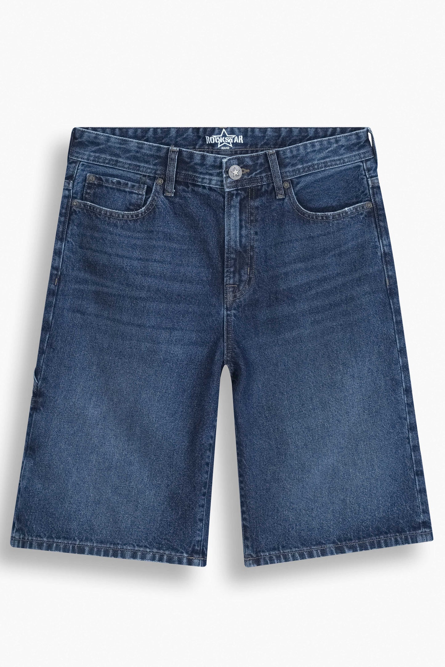 Baggy Denim Carpenter Shorts Dark Blue