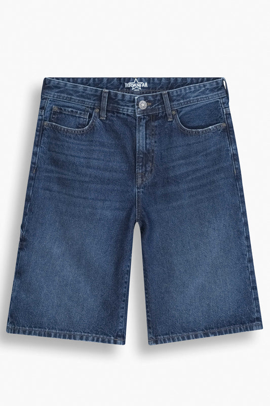 Baggy Denim Carpenter Shorts Dark Blue