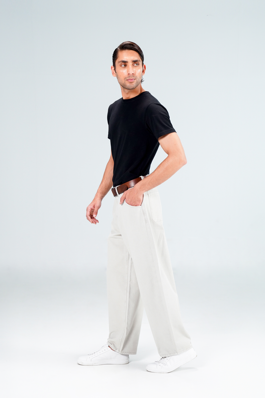 Bamboo Baloon Fit Grey Pants shop at Rockstar Jeans