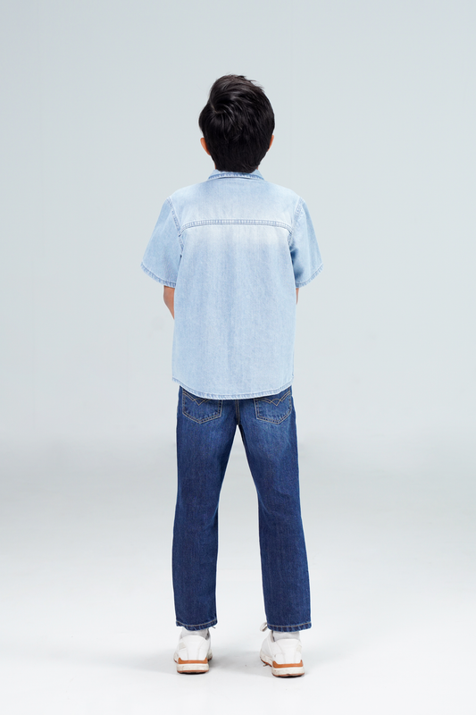 Sky Blue Button-Down shop at rockstar jeans