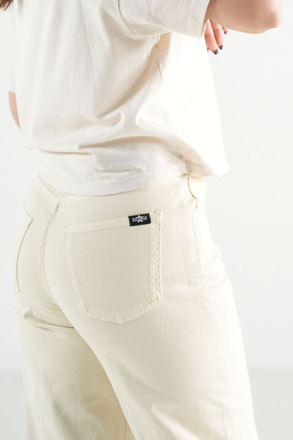 Vanilla Wide-Leg Jeans