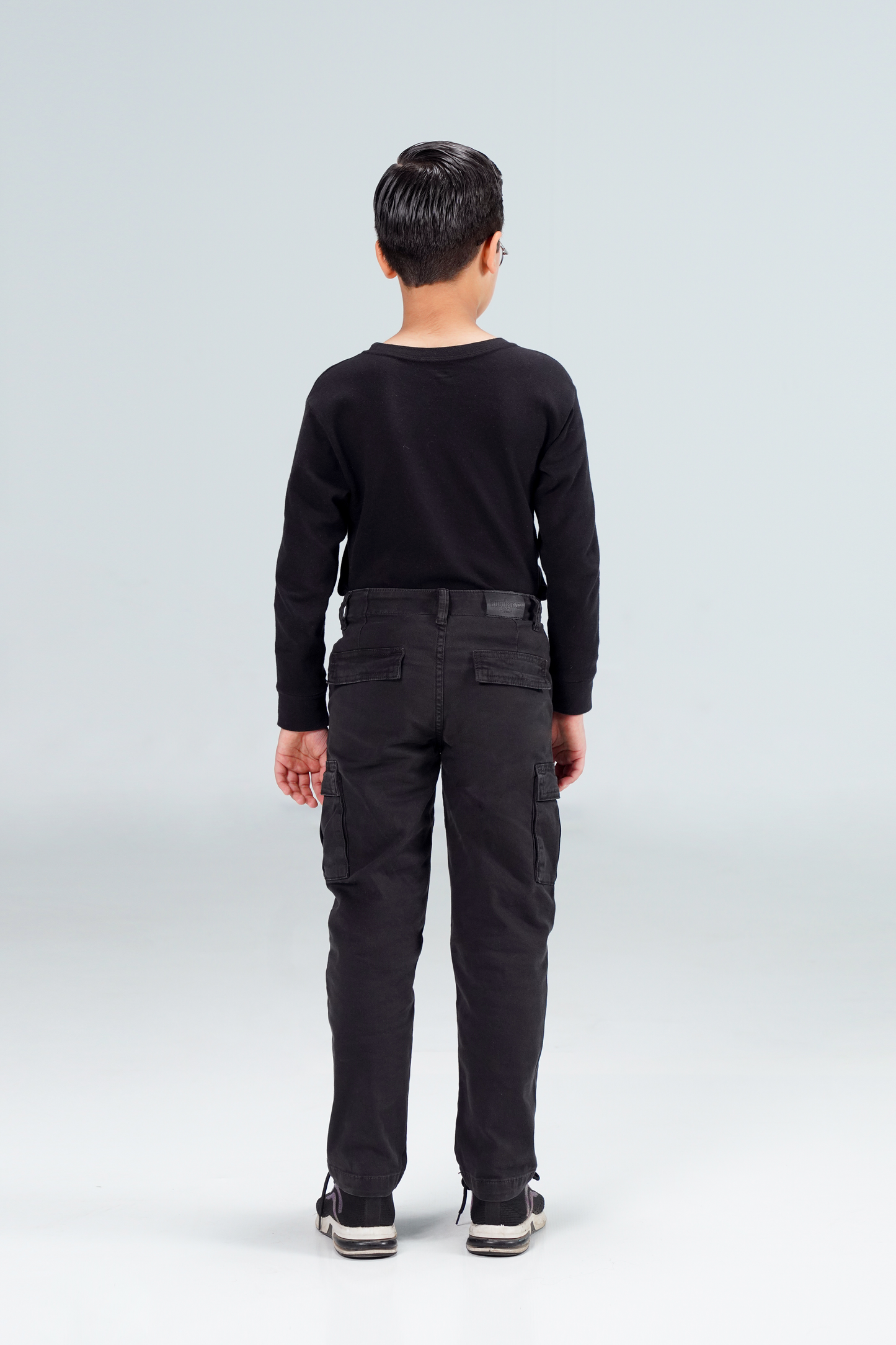 Straight Fit Cargos Black