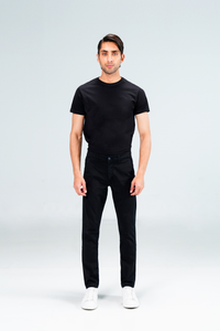 Cropped Leg Chino Black