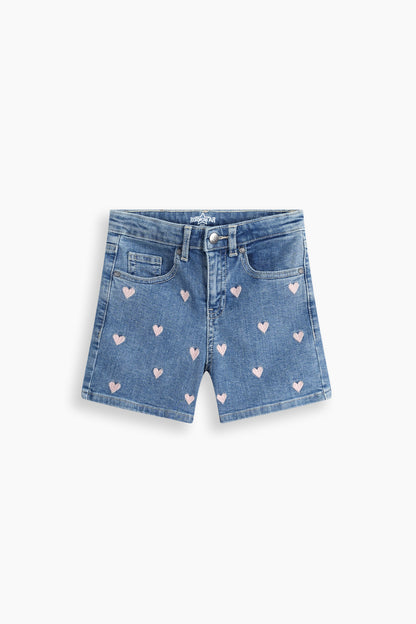 Heart Embroidery Shorts