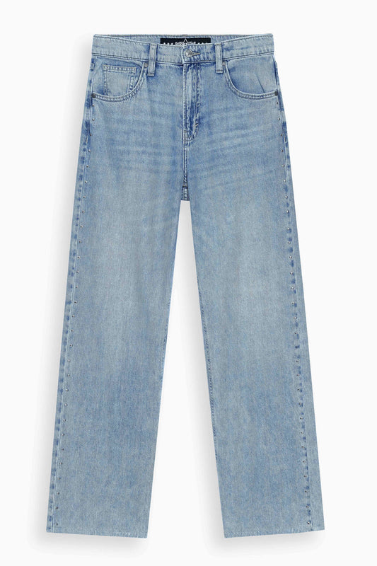 High Rise Wide Leg Stud Jeans