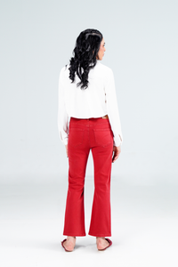 Maroon Bootcut Pant