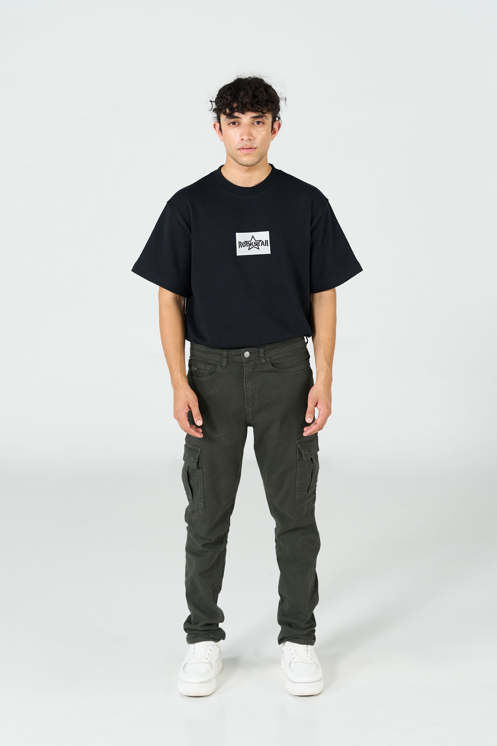 Green Stretch Cargo shop at rockstar jeans