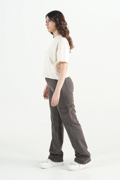 Brown Stretch Cargos
