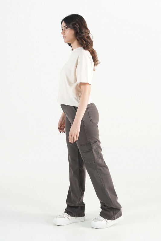 Brown Stretch Cargos