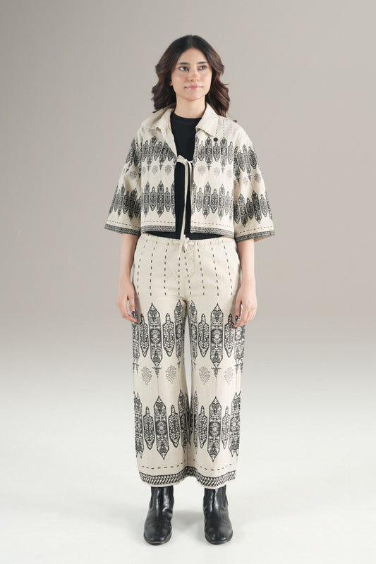 Nomad Block Print Cropped Shirt